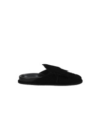 JVAM 40449 Sabot con frange in camoscio Nero