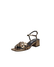 Bibi Lou 628z10vk Sandalo con tacco medio in pelle laminata Bronzo