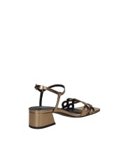Bibi Lou 628z10vk Sandalo con tacco medio in pelle laminata Bronzo
