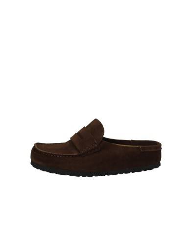 Birkenstock Naples.1031701 Sabot stile mocassino in camoscio Testa Moro