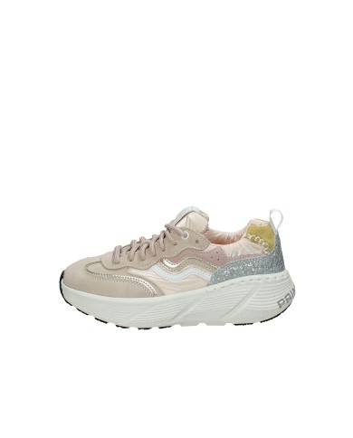 Prima Base 51502 Sneaker chunky da donna in camoscio e tessuto Sabbia
