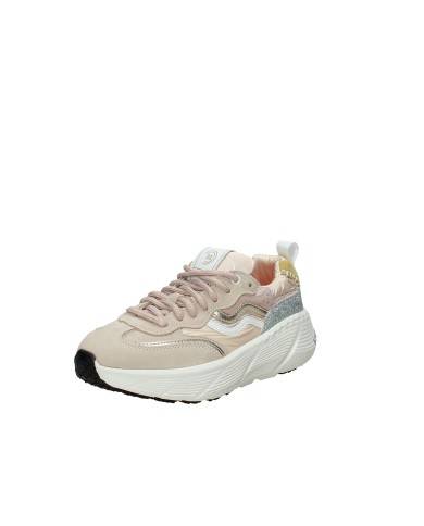Prima Base 51502 Sneaker chunky da donna in camoscio e tessuto Sabbia