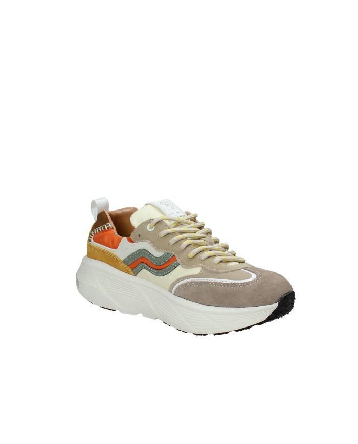 Prima Base 51452 Sneakers da uomo in camoscio e tessuto Taupe