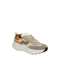 Prima Base 51452 Sneakers da uomo in camoscio e tessuto Taupe