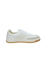 Prima Base 50470 Sneakers basse da uomo in camoscio e pelle Bianco e Beige
