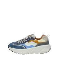 Prima Base 51452 Sneakers da uomo in camoscio e tessuto Blu