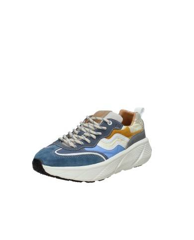 Prima Base 51452 Sneakers da uomo in camoscio e tessuto Blu
