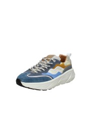 Prima Base 51452 Sneakers da uomo in camoscio e tessuto Blu