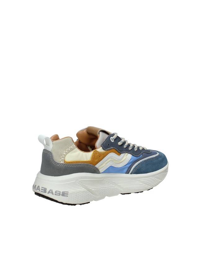 Prima Base 51452 Sneakers da uomo in camoscio e tessuto Blu