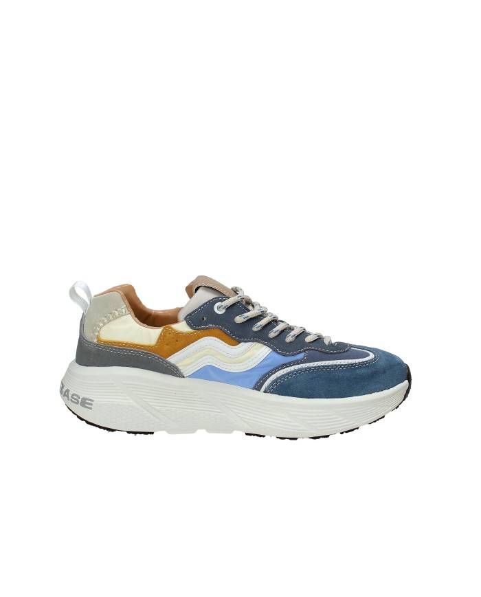 Prima Base 51452 Sneakers da uomo in camoscio e tessuto Blu