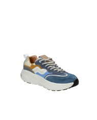 Prima Base 51452 Sneakers da uomo in camoscio e tessuto Blu