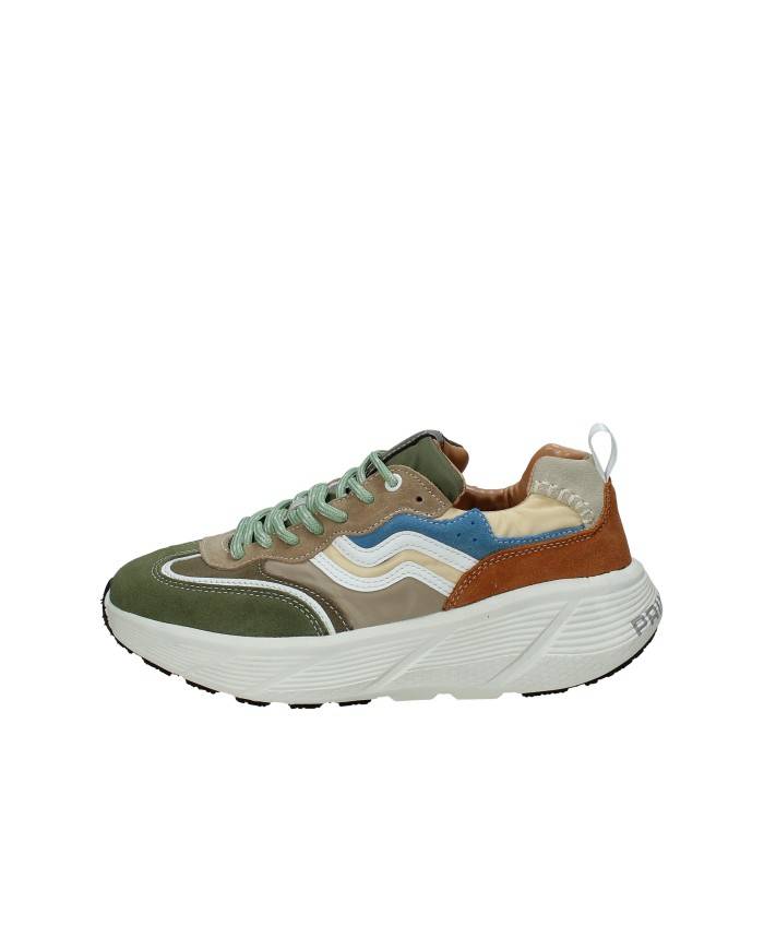 Prima Base 51452 Sneakers da uomo in camoscio e pelle Verde
