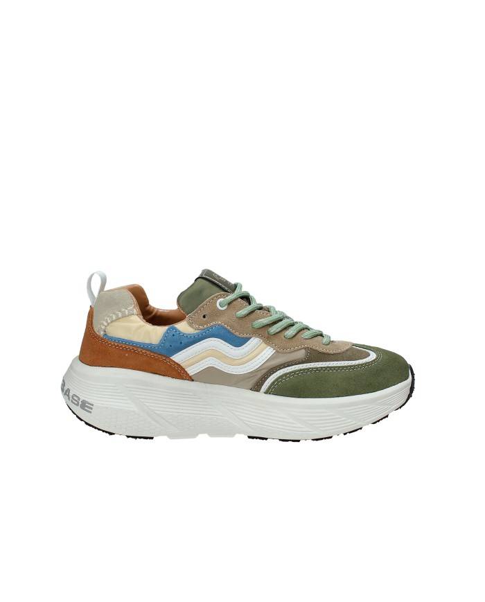 Prima Base 51452 Sneakers da uomo in camoscio e pelle Verde