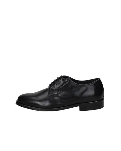 Pawelk's 22202 Stringate da uomo Derby in pelle Nero