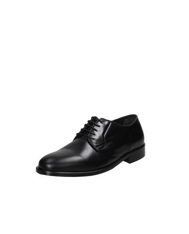 Pawelk's 22202 Stringate da uomo Derby in pelle Nero