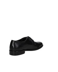Pawelk's 22202 Stringate da uomo Derby in pelle Nero