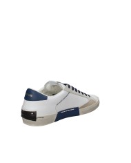 Crime London distressed.19003 Sneaker da uomo in pelle e camoscio Bianco e Blu