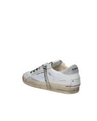 Crime London sk8 Delux.19108 Sneaker basse da uomo in pelle e camoscio Bianco