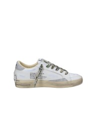 Crime London sk8 Delux.19108 Sneaker basse da uomo in pelle e camoscio Bianco