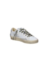 Crime London sk8 Delux.19108 Sneaker basse da uomo in pelle e camoscio Bianco