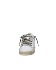 Crime London sk8 Delux.19108 Sneaker basse da uomo in pelle e camoscio Bianco