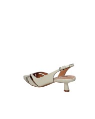 Bibi Lou 632z10vk Décolleté slingback a punta in pelle Off White