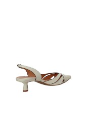Bibi Lou 632z10vk Décolleté slingback a punta in pelle Off White