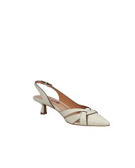 Bibi Lou 632z10vk Décolleté slingback a punta in pelle Off White