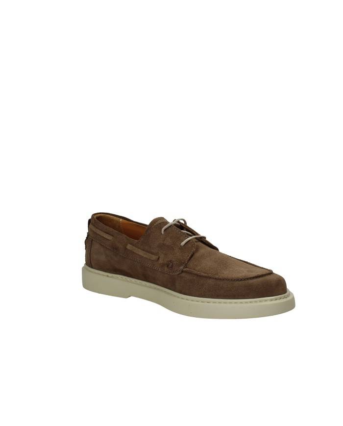 Pawelk's 26124 Scarpa da barca in gomma e camoscio Cammello