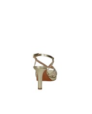Albano 5507 Sandali slingback con tacco in pelle laminata Platino