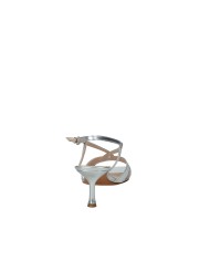 Albano 5539 Sandali con tacco in pelle laminata Argento