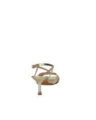 Albano 5539 Sandali con tacco in pelle laminata Platino