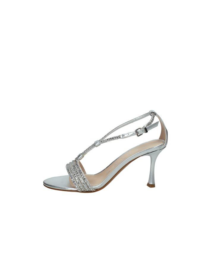 Albano 5520 Sandali alti in pelle laminata Argento