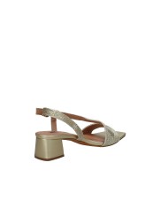 Bibi Lou 872z94hg Sandali con tacco in pelle e tessuto Oro
