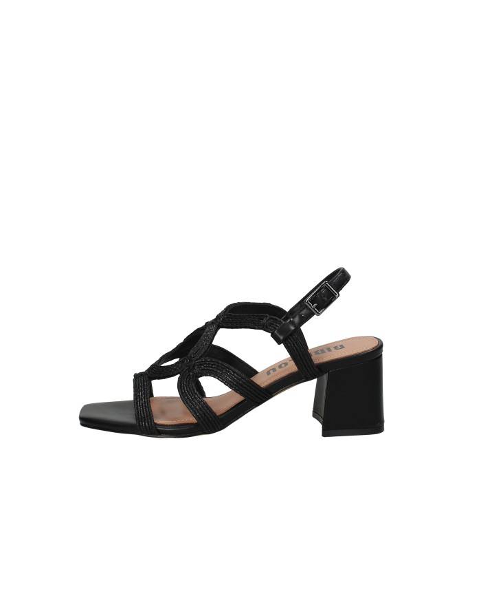 Bibi Lou 876z94hg Sandali con tacco alto in pelle e tessuto Nero