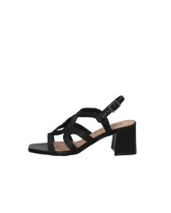 Bibi Lou 876z94hg Sandali con tacco alto in pelle e tessuto Nero