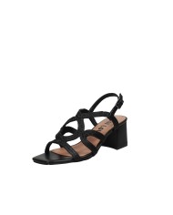 Bibi Lou 876z94hg Sandali con tacco alto in pelle e tessuto Nero