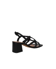 Bibi Lou 876z94hg Sandali con tacco alto in pelle e tessuto Nero