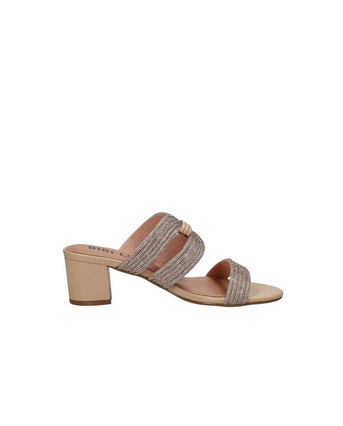 Bibi Lou 940z00hg Sandalo scalzato in pelle e strass Nude