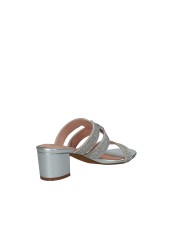 Bibi Lou 940z00hg Sandalo scalzato in pelle e strass Argento