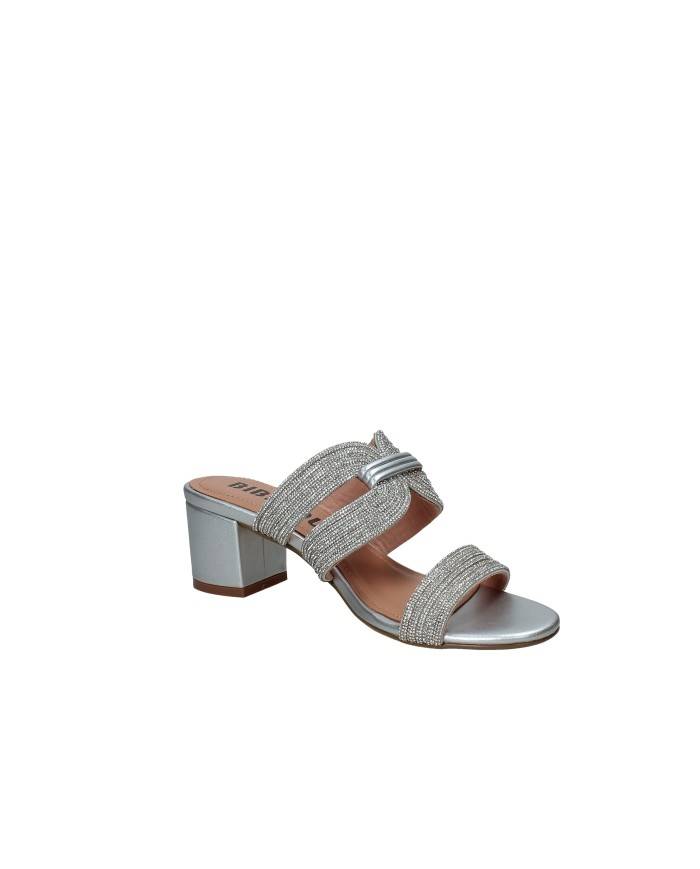 Bibi Lou 940z00hg Sandalo scalzato in pelle e strass Argento