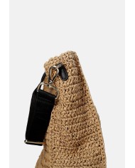 Ermanno Scervino 12402082 Borsa grande in rafia ed ecopelle Beige