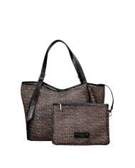 Ermanno Scervino 12402109 Borsa grande a spalla in tessuto trasparente Leopardo