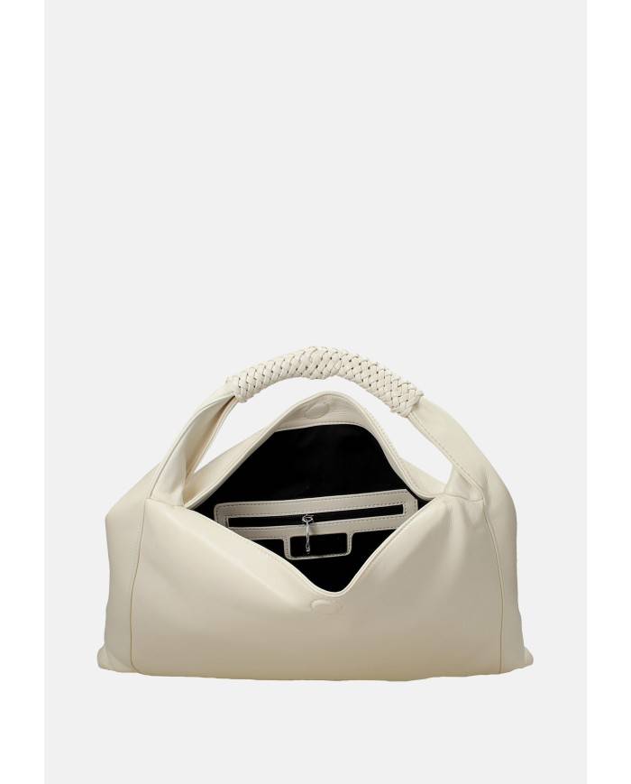 Ermanno Scervino 12402134 Borsa grande a spalla in ecopelle Panna