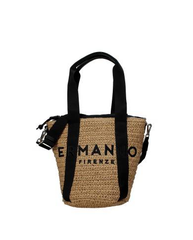Ermanno Scervino 12402097 Borsa secchiello in rafia Beige