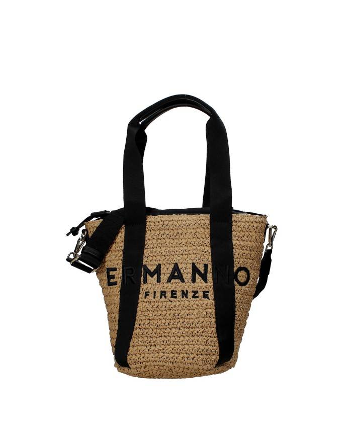 Ermanno Scervino 12402097 Borsa secchiello in rafia Beige