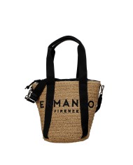 Ermanno Scervino 12402097 Borsa secchiello in rafia Beige