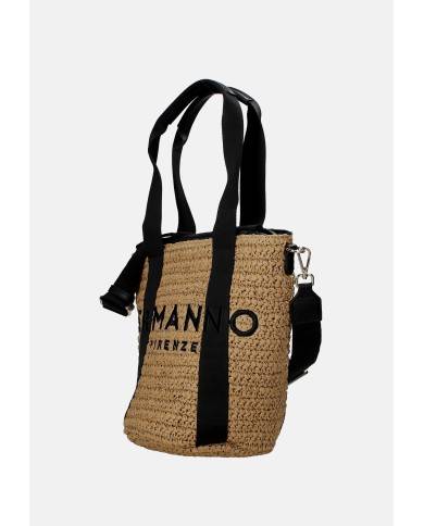 Ermanno Scervino 12402097 Borsa secchiello in rafia Beige