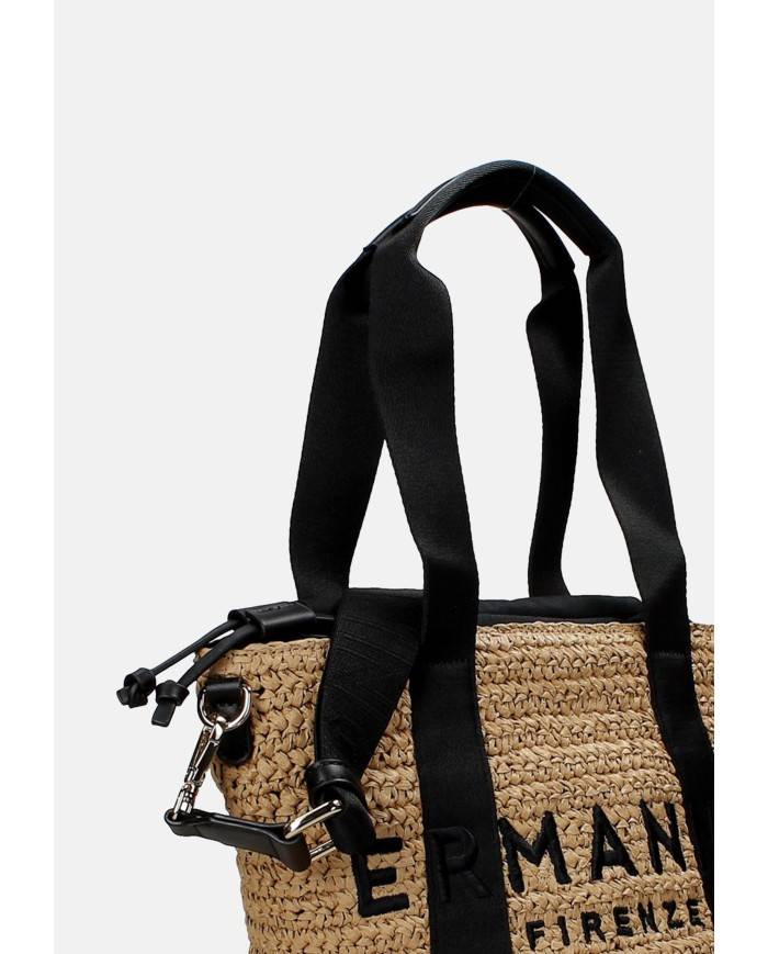 Ermanno Scervino 12402097 Borsa secchiello in rafia Beige
