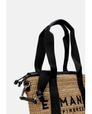 Ermanno Scervino 12402097 Borsa secchiello in rafia Beige